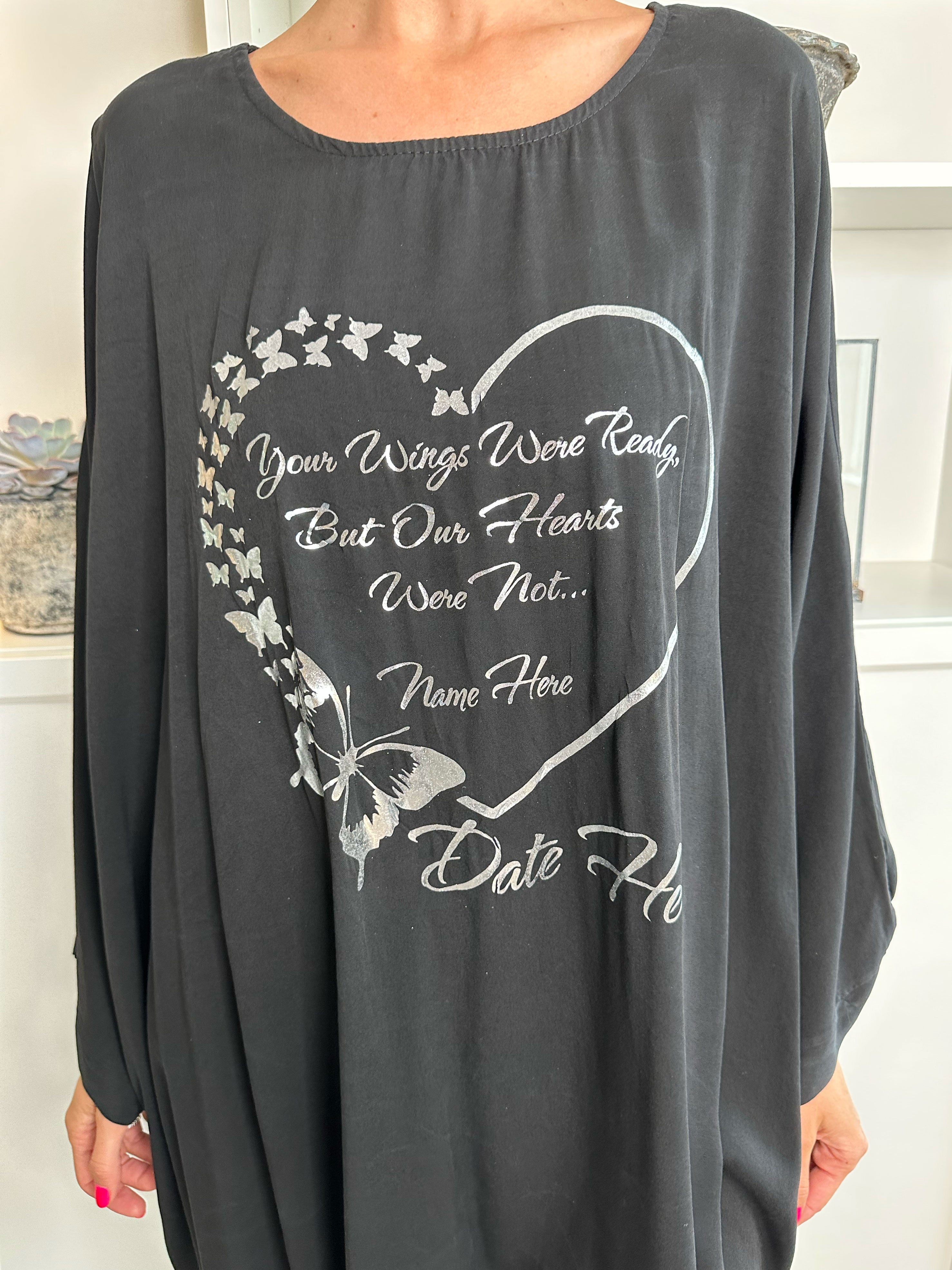 Hope Short - Cool oversize blus med motiv framtill